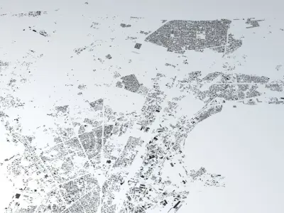 Dakar Streets and Buildings 3D model