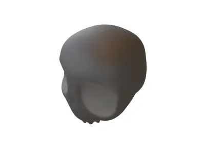 Cartoon Skull v2 005 Low-poly 3D model
