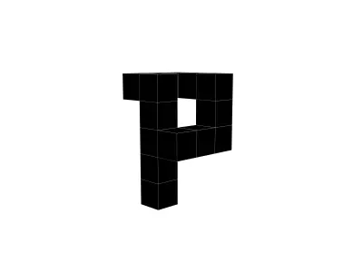 P Symbol v1 001 Low-poly 3D model