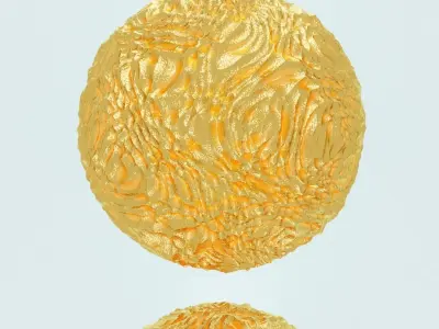 Stylised Sun Procedural Texture 3D model