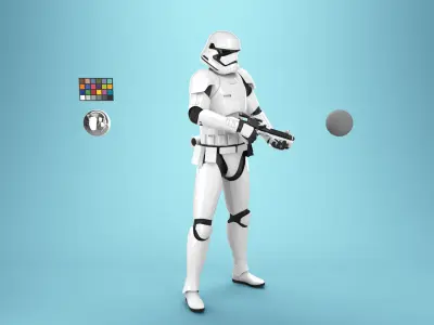 StormTrooper First Order Rigged 3D model