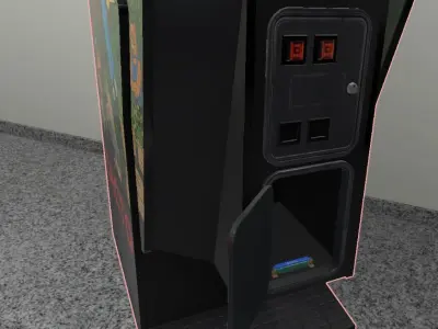 90s Arcade O Wolf Game Machine Low-poly Low-poly 3D model