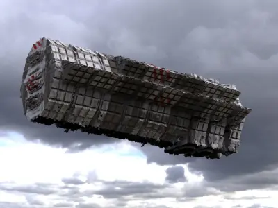 Space freighter ship  3D model