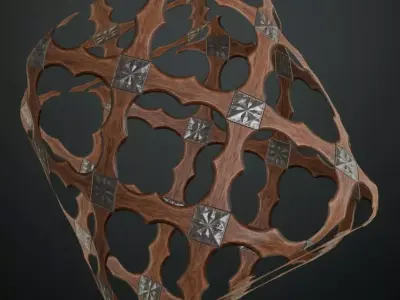 Gothic Carved Wood Lattice Texture