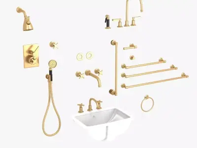 Lefroy Brooks Bath Furniture set 3D model