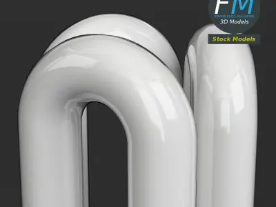 CFL stick lamp 3D model