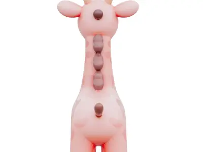 Inflatable Giraffe Toy Low-poly 3D model