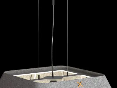 BuzziSpace BuzziShade Square Ceiling Lamp 3D model