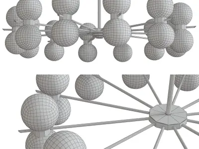 Chandeliers 3d models Collection 10 models Low-poly 3D model buy