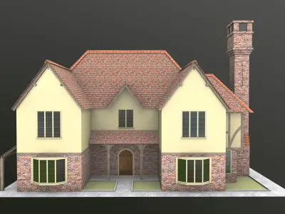 Timb Farm House AR VR 3D Model  Low-poly 3D model