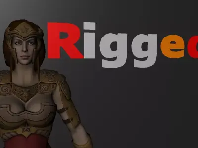 Wonder woman Injustice God Among Us Rigged Low-poly 3D model