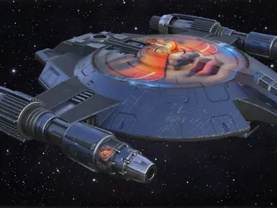 Lancer Class Spaceship Angel AI86 Low-poly 3D model