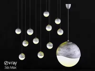 GRAPES ASSORTED PENDANT Designed by Robert Sonneman 3D model