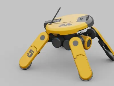 PLANET EXPLORER DROID rigged 3D model
