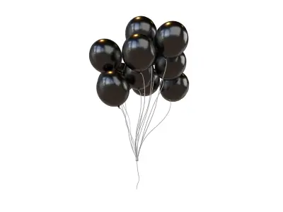 Bunch of Balloons v1 010 Low-poly 3D model