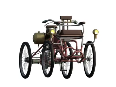 1900s Quadricycle 3D model