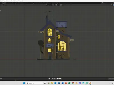 Haunted house Low-poly 3D model