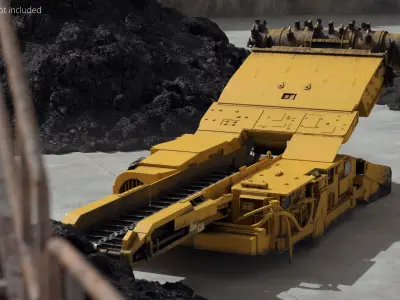  Tunnel Boring Miner with Integrated Conveyor Feeder Yellow Used Rigged 