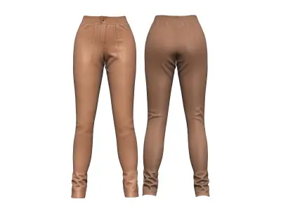 Military-Style Jumpsuit with Platform Sneakers Outfit Low-poly 3D model