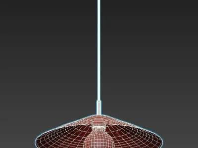 APOLLO modern pendant light in brass with glass ball 3D model