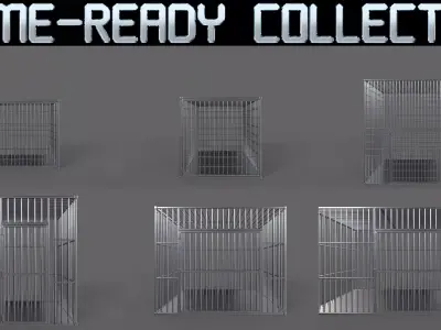 PBR Metal Cage 3D Model Pack