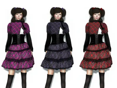 Sweetheart Outfit Low-poly 3D model