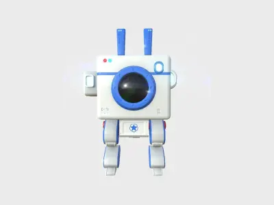 Robot C10 Police - Sentinel Character SciFi Design Low-poly 3D model