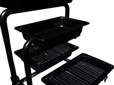 Modern Metal Tiered Serving Rack Low-poly 3D model