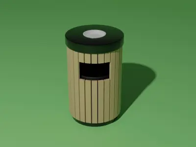 Street trash can 3D model