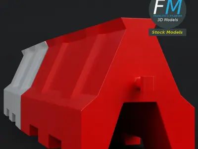 Plastic barriers 3D model