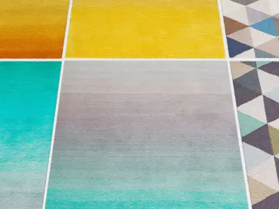 Carpet collection carpets pieces 3D model