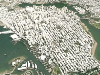 Cityscape Vancouver Canada 3D model