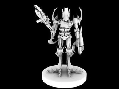 Organic mech Low-poly 3D model