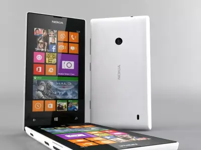  Nokia Lumia 525 whita 3D model