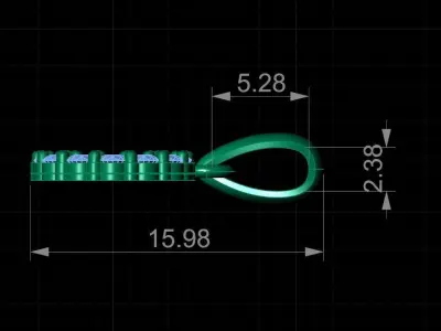 Pendant 3dm stl 3D print model baby rattle with beads 3D print model