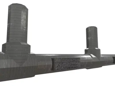 Airduct Ceiling Low Poly Low-poly 3D model