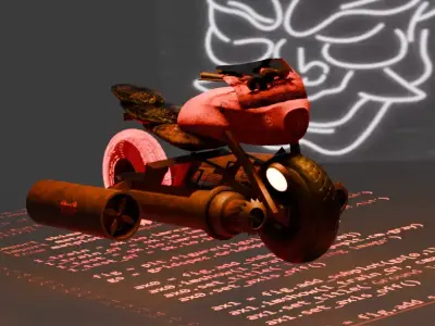 sci-fi bike model 3D model