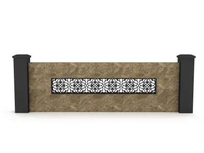 3D garden wall 3d model model Low-poly 3D model