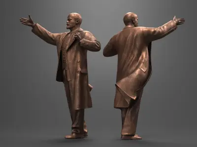  Vladimir Lenin Bronze Statue 