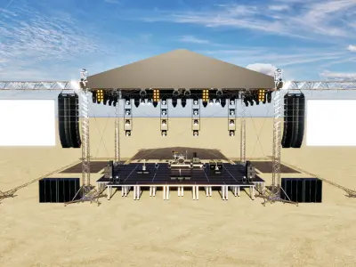 Concert Stage Set Full Detail 3D model