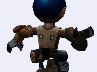 3DRT - Chibii-robot-10 Low-poly 3D model