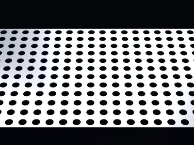 Perforated panel with 28 percent opening 25O68 3D model