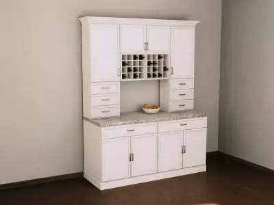 Modern Cabinet Hutch Free low-poly 3D model