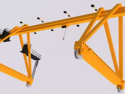 3D model Gantry Crane Collection 3D model