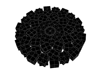 Fractal Model V1 005 Low-poly 3D model