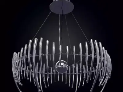 Modern Metal Suspension Chandelier 3D model