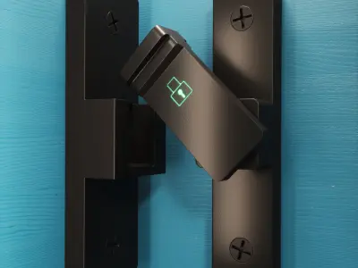 90-180 Degree Sliding Swinging Door Lock Latch 3D model