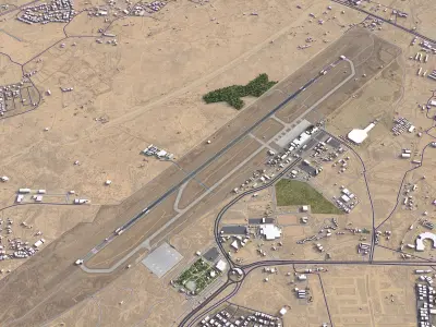 Abha Airport Low-poly 3D model