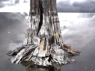 Sundering Seas Tower centre 3D model