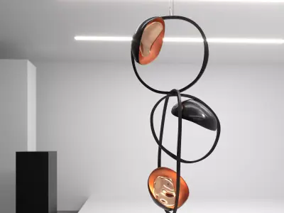 Niamh Barry poised hanging light 3D model